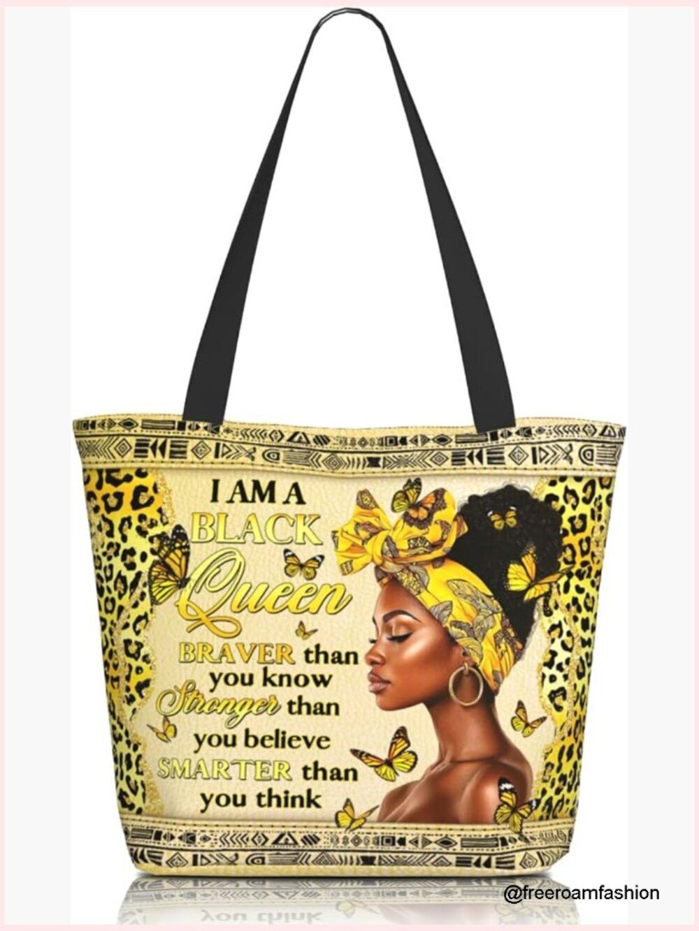 Canvas Tote Bag with Sea Turtle Print, Zipper Closure, Lightweight Polyester